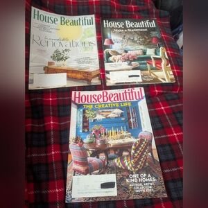 House Beautiful Magazine Bundle of 3 Issues  Home Decor Design Remodeling